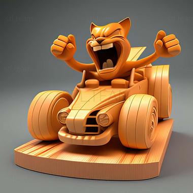 3D model Garfield Kart Furious Racing game (STL)